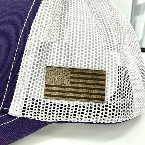 NV Caps NWoT Purple W/White Mesh Trucker Cap SnapBack “Wirtz & Co” Business Logo - Picture 5 of 8